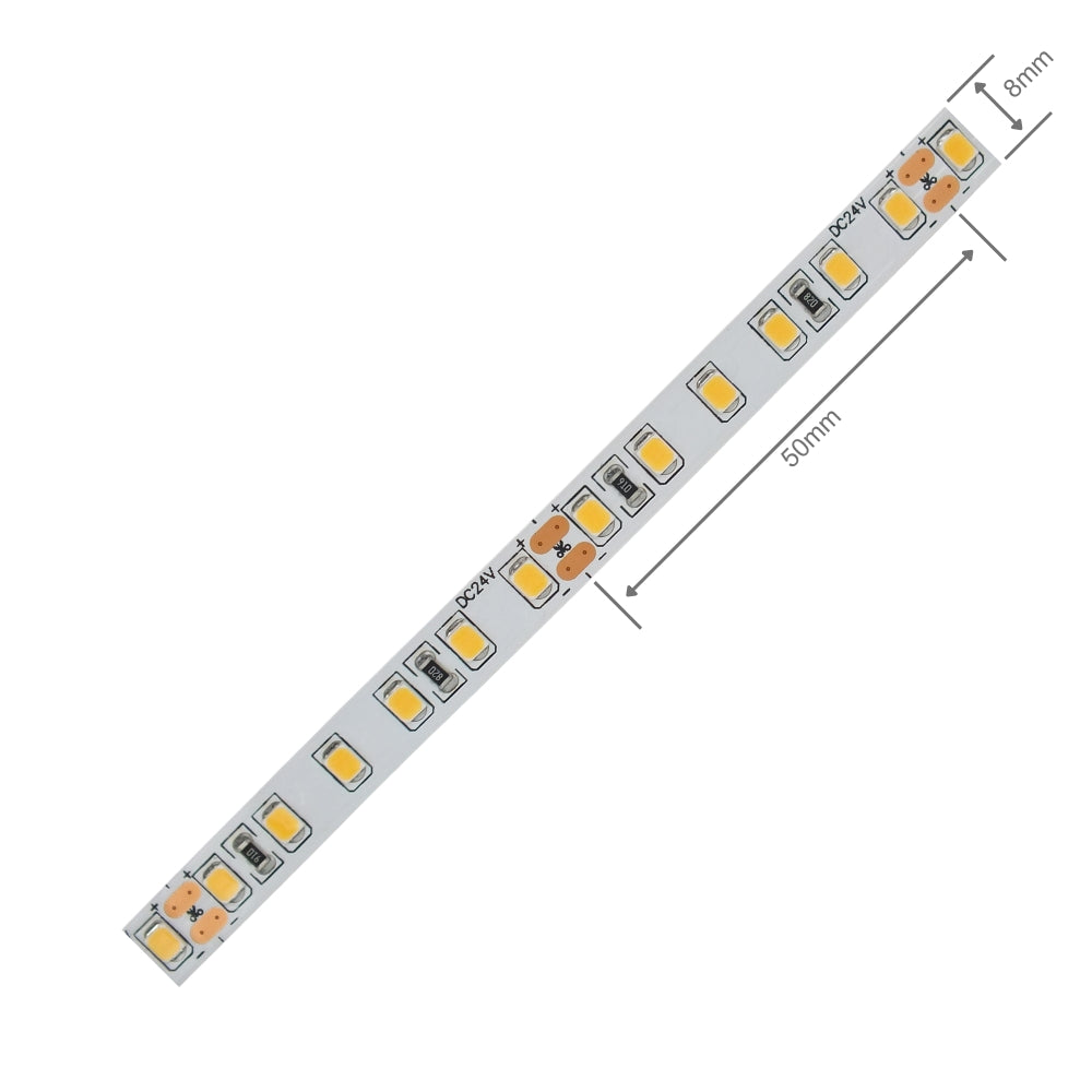 Full-Spectrum 24V LED-Streifen – SMD2835, 120 LEDs/m, CRI>97, 4000K