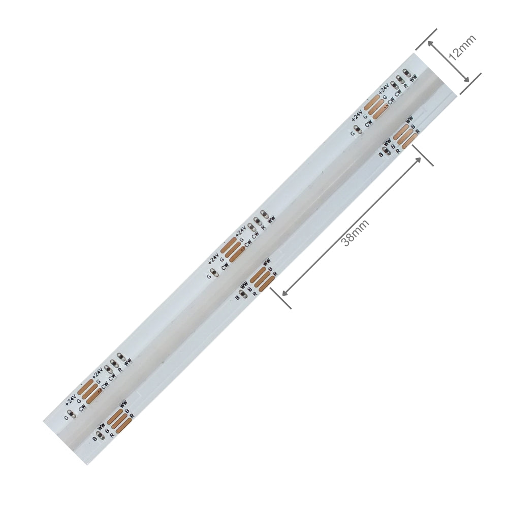 COB LED-Streifen RGB+CCT – 24V, 910 LEDs/m, 5m