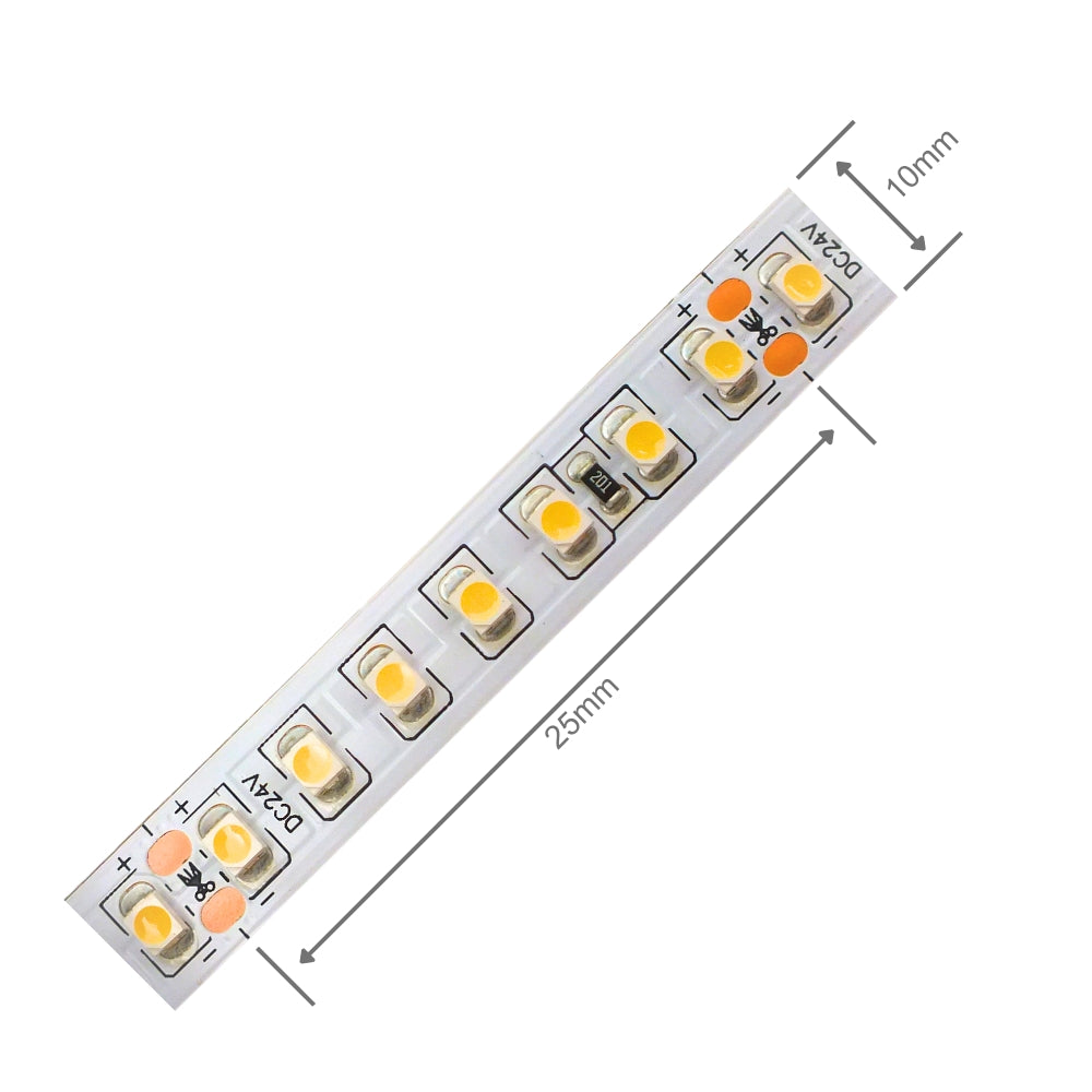 5m 24V Single Color LED-Streifen 9,6W/m 140 LEDs/m 10mm