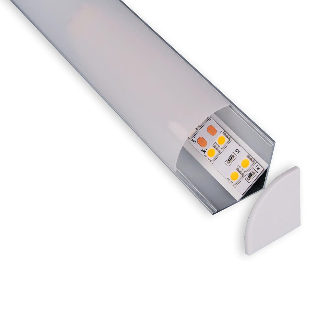 Breites 2m Aluminium LED-Eckprofil mit runder Abdeckung