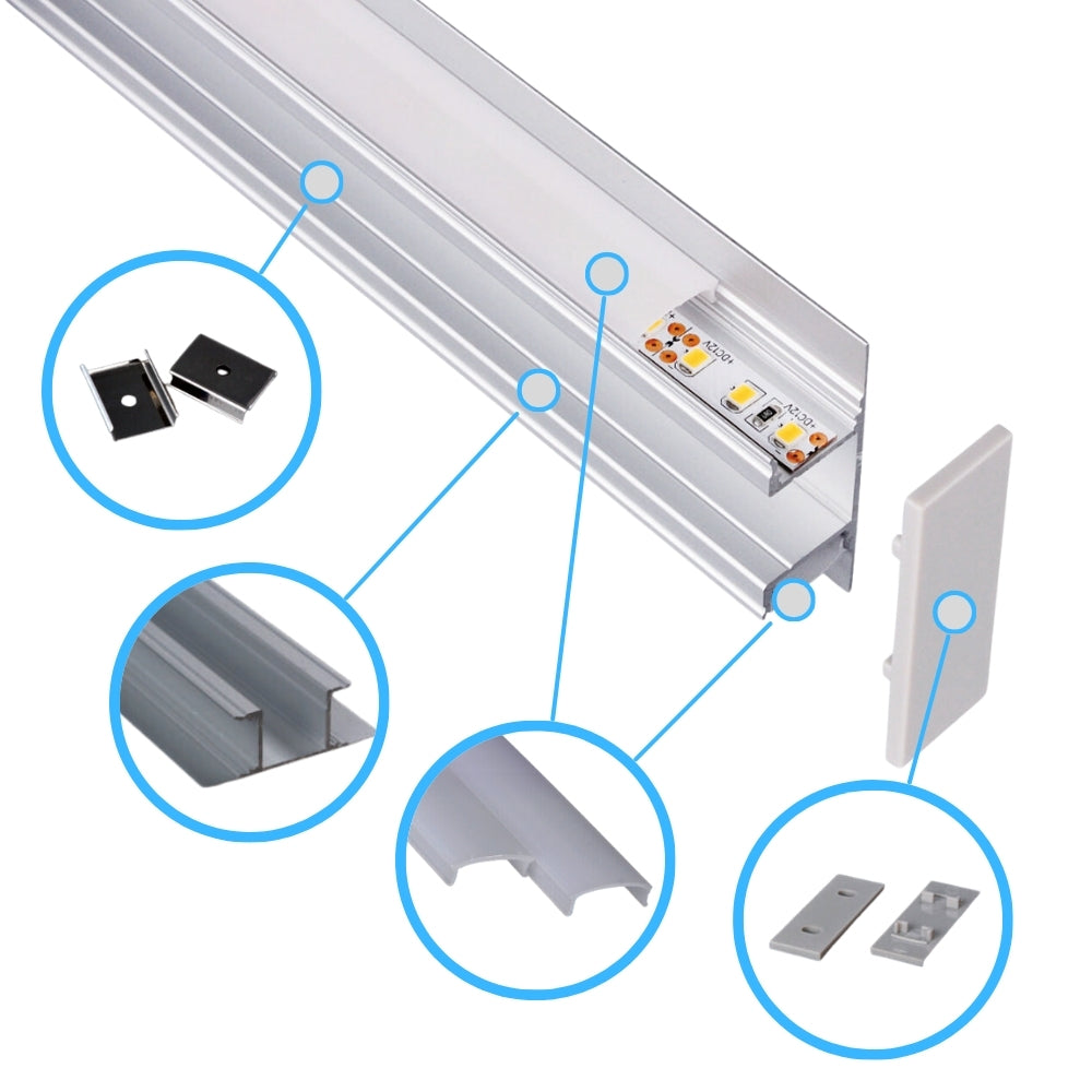 Beidseitig strahlendes Aluminium LED-Profil für direkte & indirekte Beleuchtung
