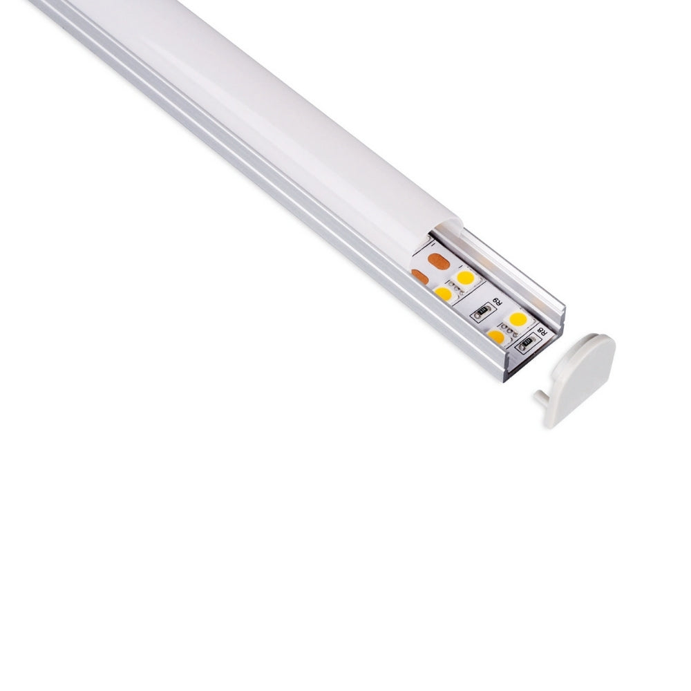 LED-Aluprofil mit halbrunder Abdeckung – 2m Aluminiumprofil für homogene Lichtverteilung