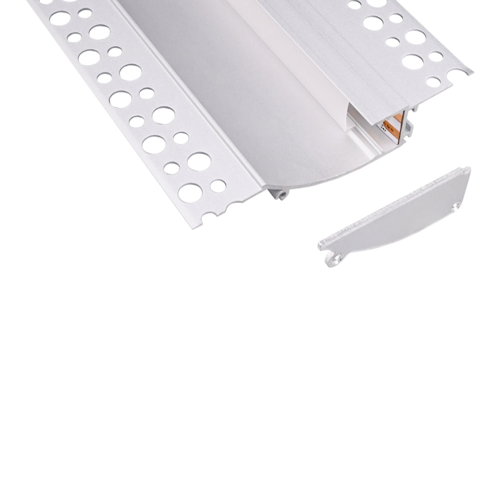 LED-Trockenbauprofil Lichtvoute für indirekte Beleuchtung – 2m eloxiertes Aluminiumprofil