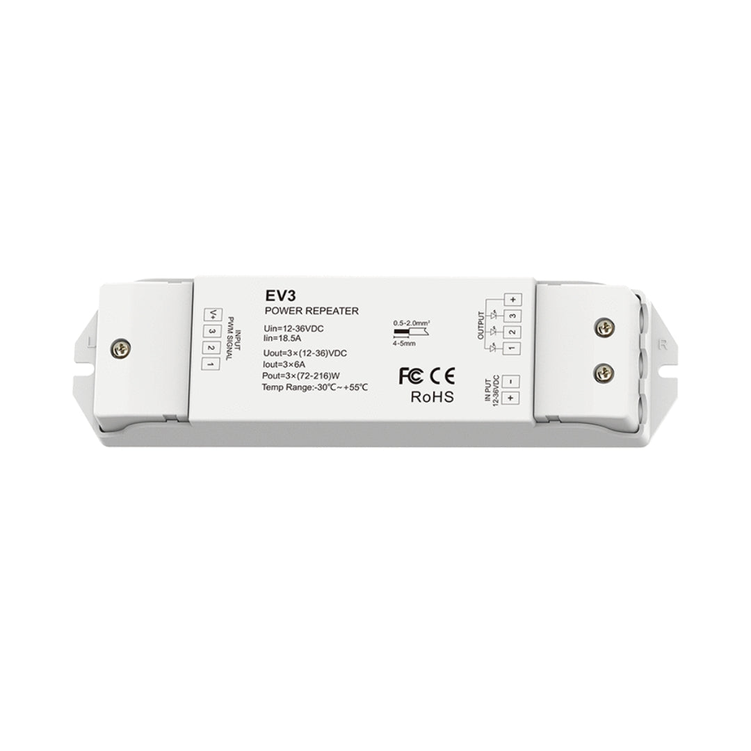 3 Kanal - RGB Repeater 3x6A 12-36VDC