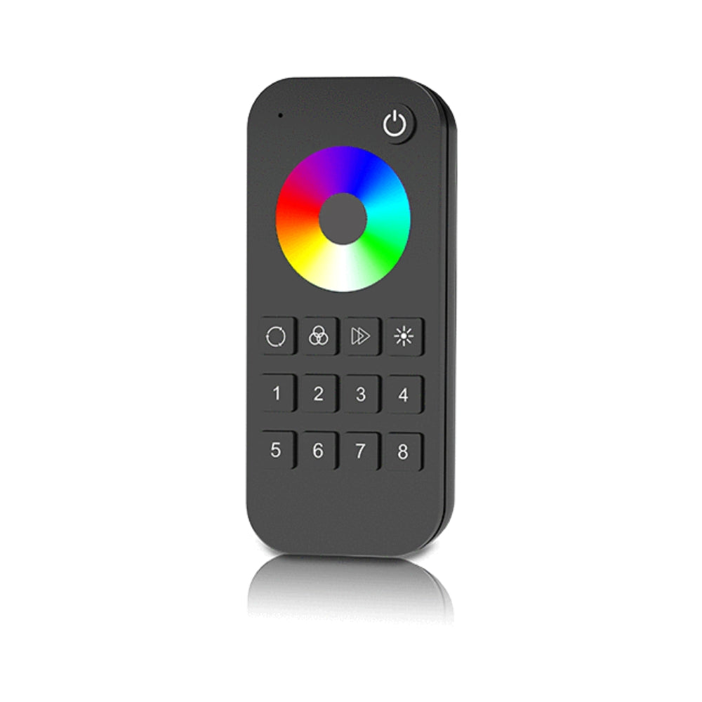 Funkfernbedienung SPI LED-Controller für RGB & RGBW steuerbar (2,4 GHz, 8 Szenen, Touch-Ring)