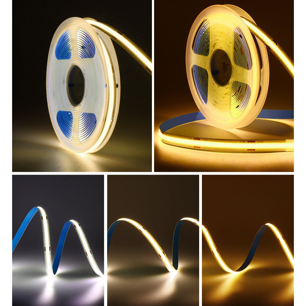 COB LED Strip 320 LEDs/m einfarbig 5m 12/24V