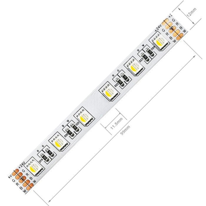 4 in 1 RGB-CW 24V, 60 LEDs/m, 5 Meter