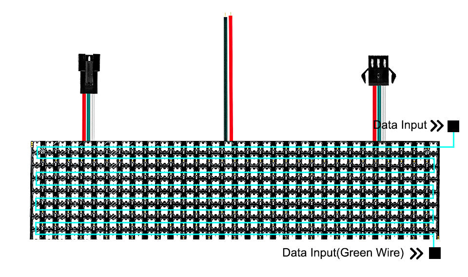 WS2812B RGB LED Panel 256 Pixel 5V