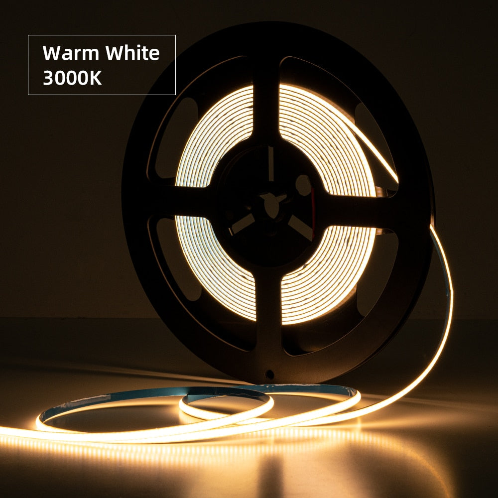 4mm COB LED-Strip mit 480 LEDs/m 12/24V