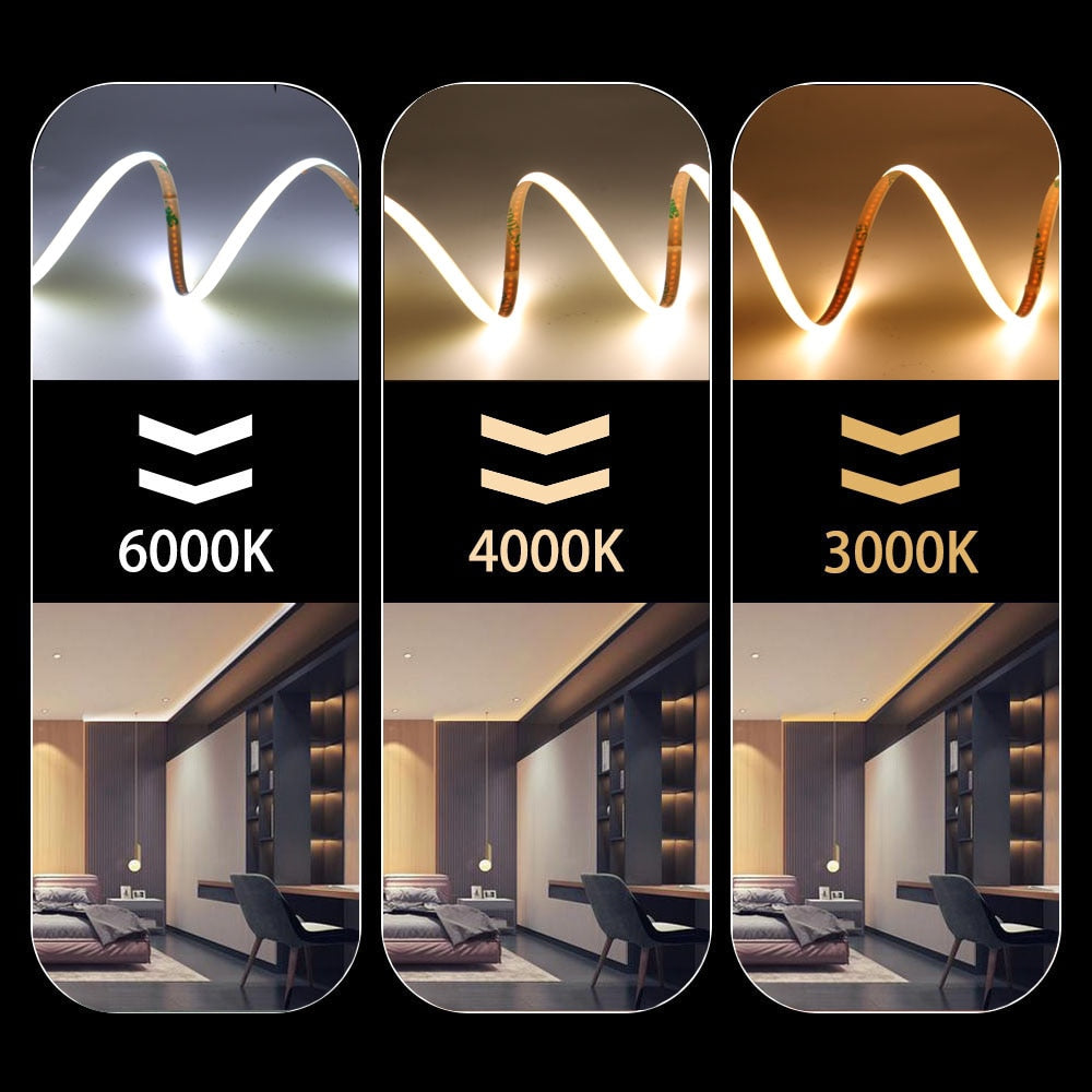 Extra schmaler COB LED-Strip 5mm verschiedene Ausführungen