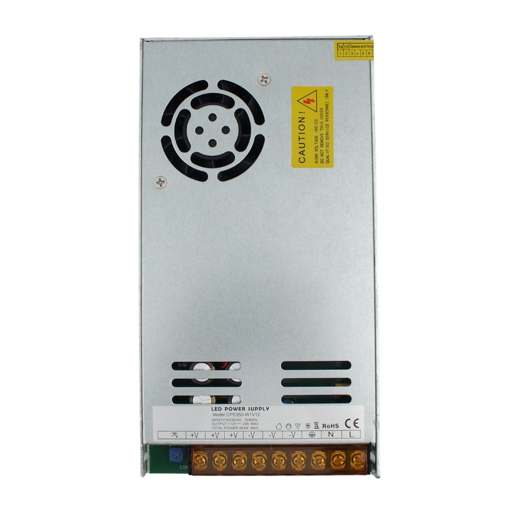 12V DC Schaltnetzteil mit Lüfter, geschlossen 350W, 29A