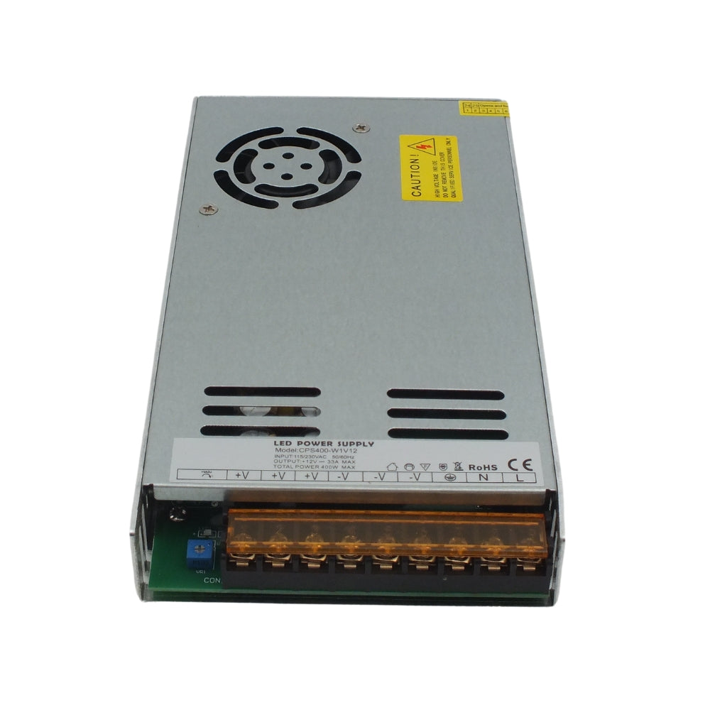 12V DC Schaltnetzteil mit Lüfter, geschlossen 400W, 33A
