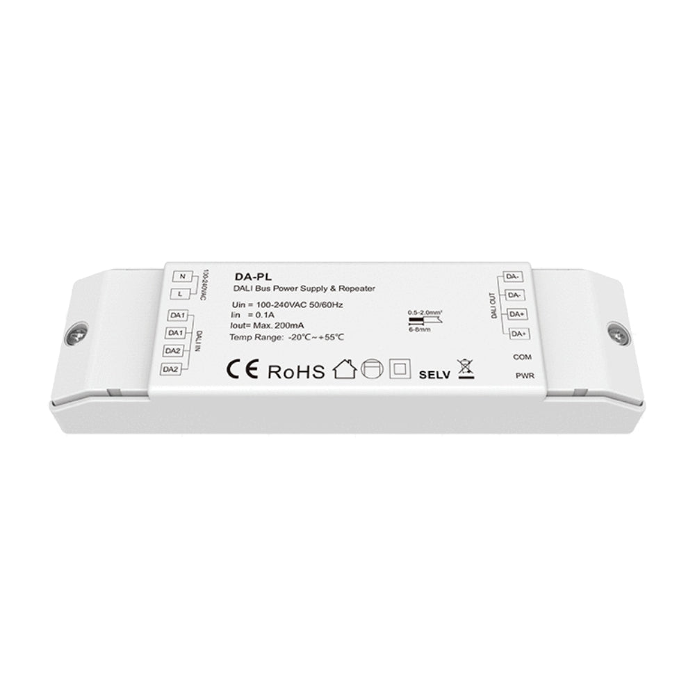 DALI Bus-Netzteil mit Repeater-Funktion – 200 mA, 100–240 V