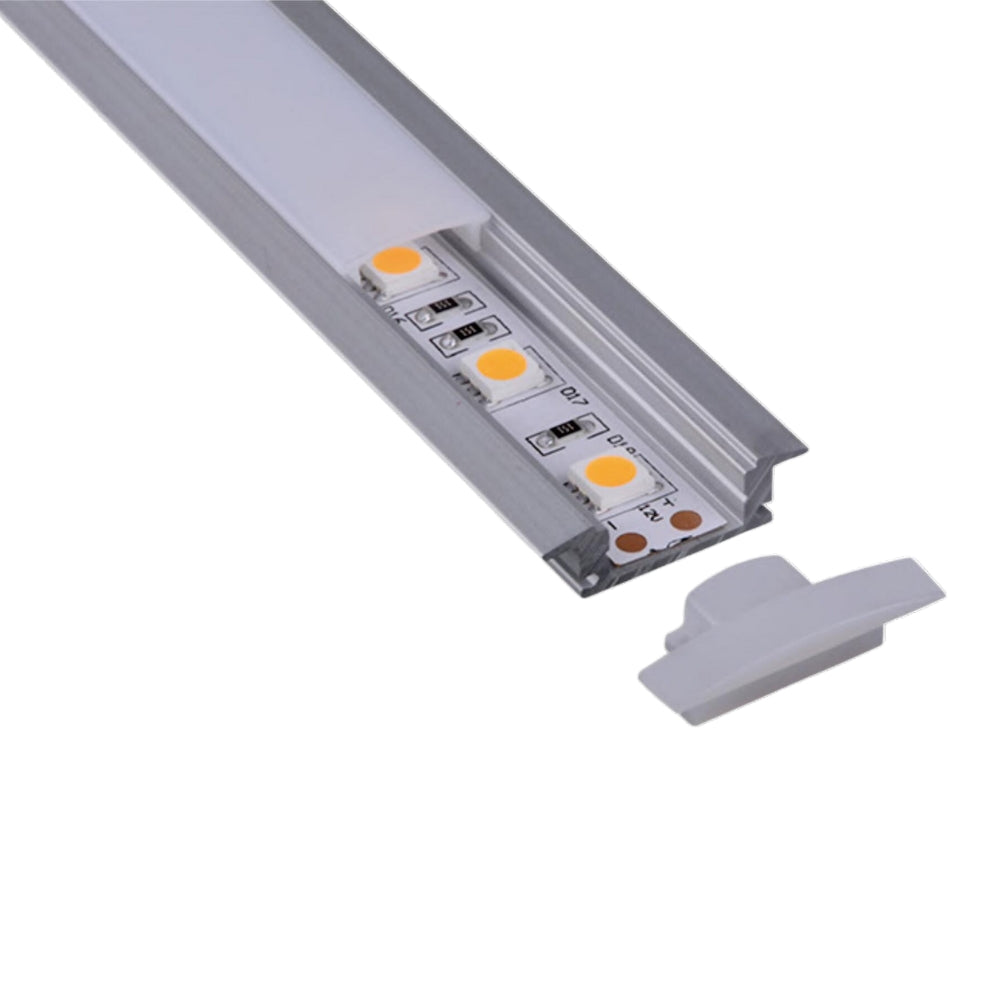 2m Aluminium LED-Profil eloxiert mit Anschlag