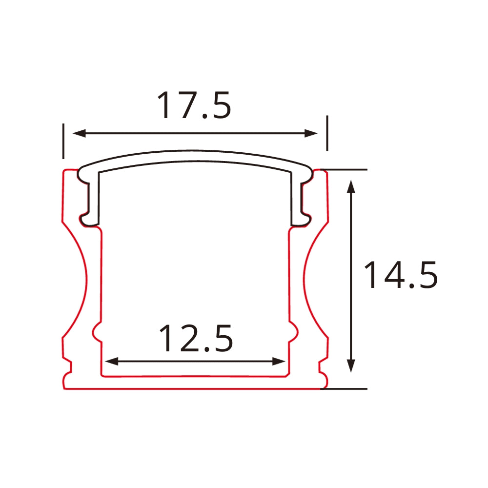 2m Aluminium LED-Profil eloxiert