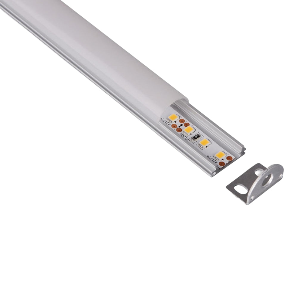 2m Aluminium LED-Profil mit halbrunder Abdeckung
