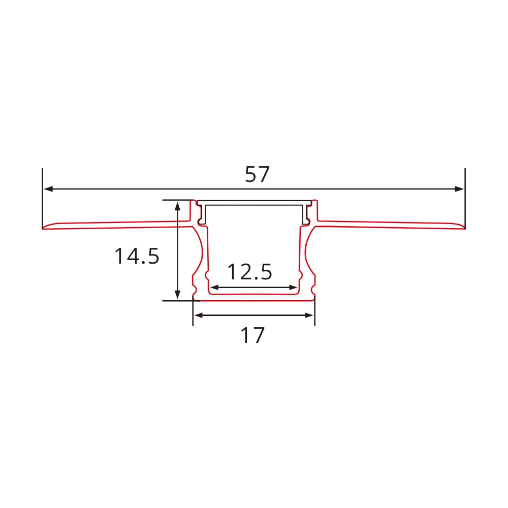 LED-Trockenbauprofil mit Spachtelfahnen – 2m Aluminiumprofil für Gipskarton