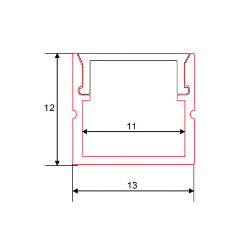 Rechteckiges 2m Aluminium LED-Profil