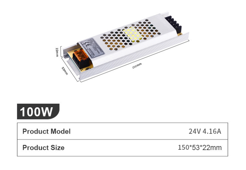 12/24V Netzteil für LEDs, extra flach