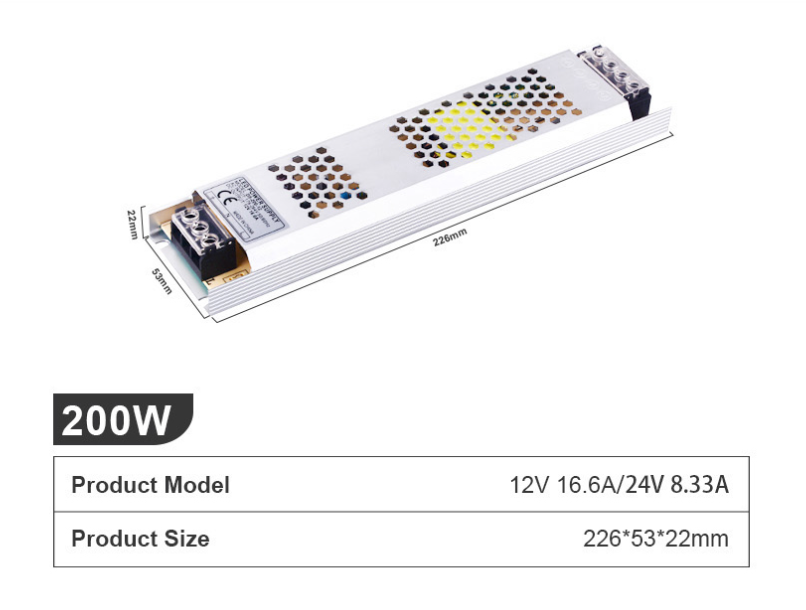 12/24V Netzteil für LEDs, extra flach