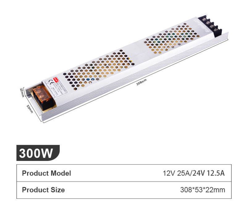 12/24V Netzteil für LEDs, extra flach