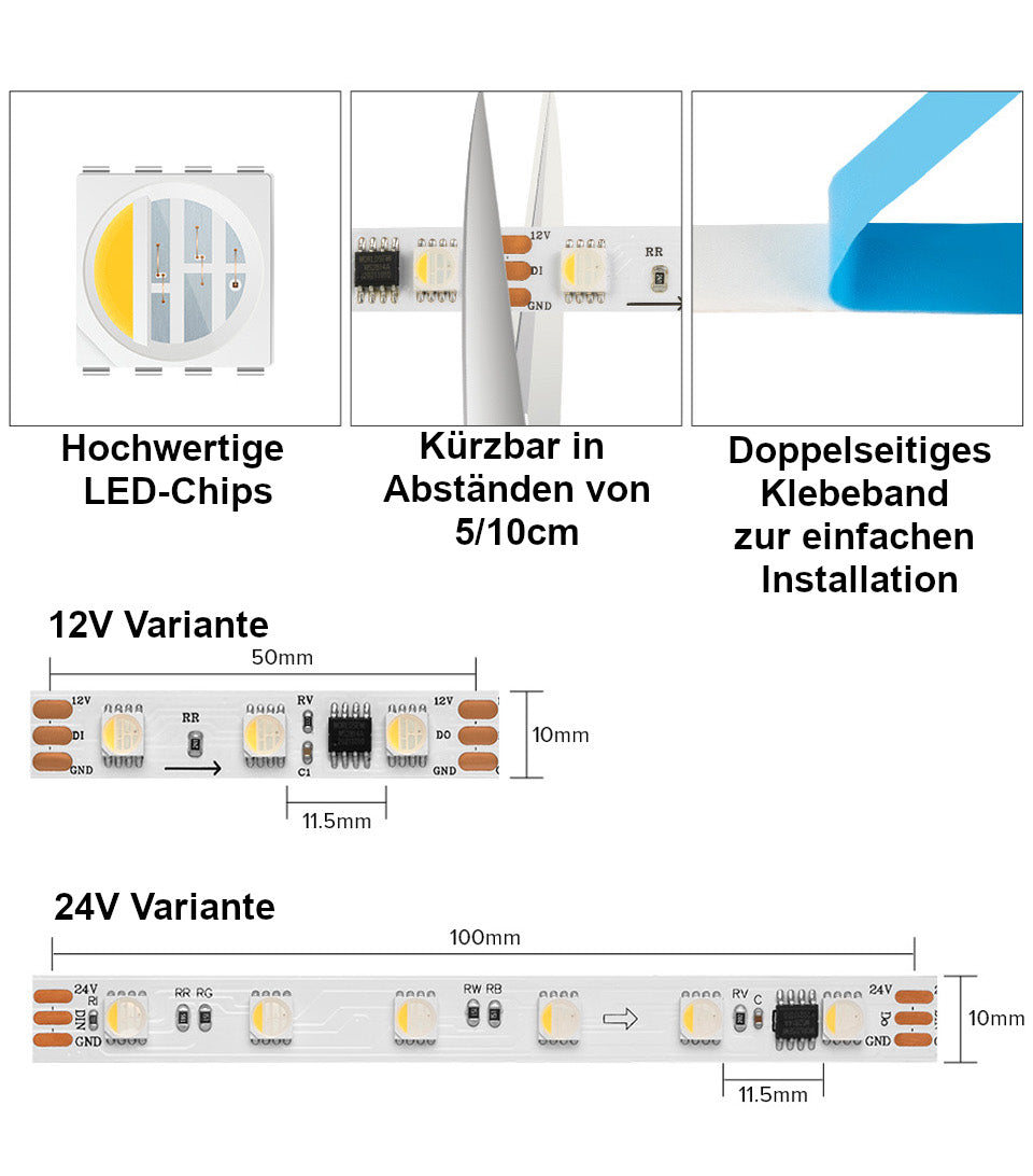WS2814 RGBW, 12/24V