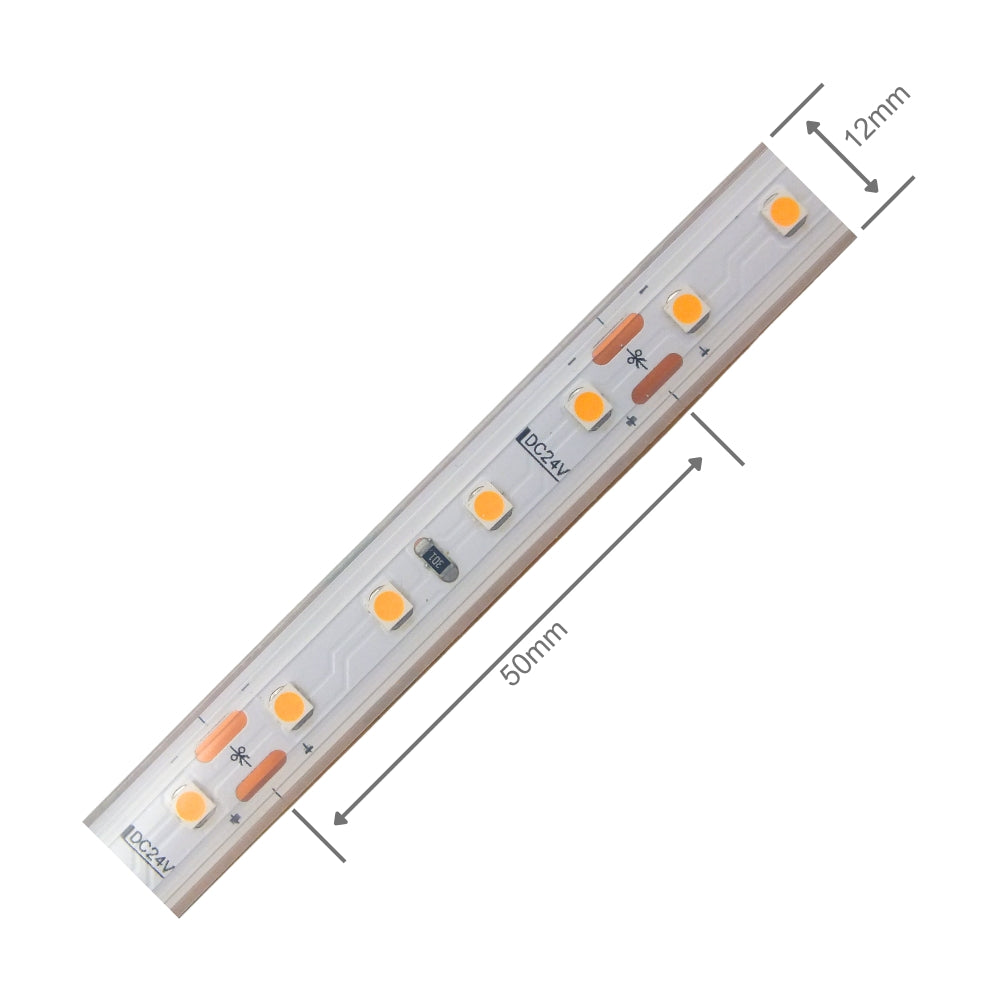 Effizienter 24V Sauna LED-Streifen 4,8 W/m IP65 173 lm/W