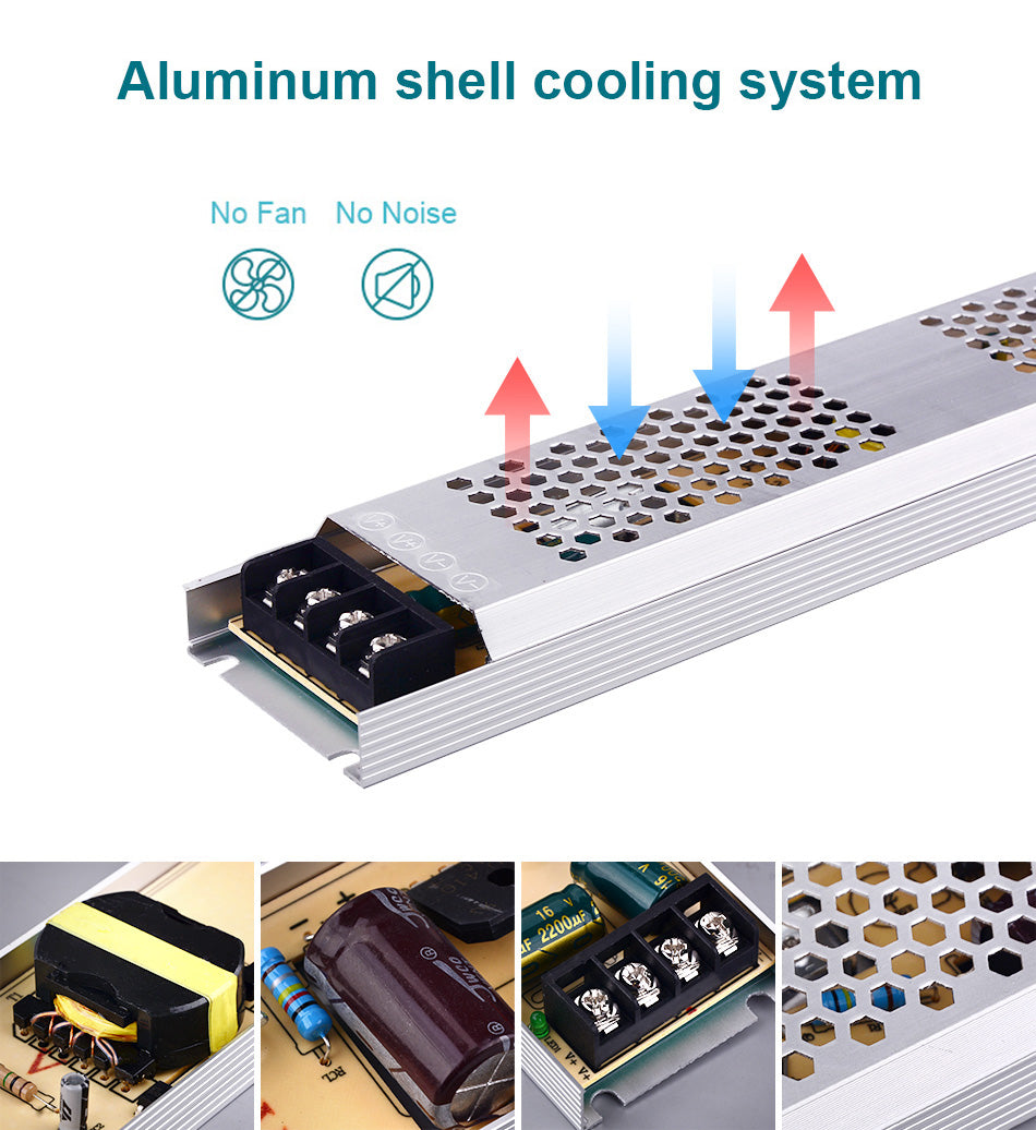 12/24V Netzteil für LEDs, extra flach