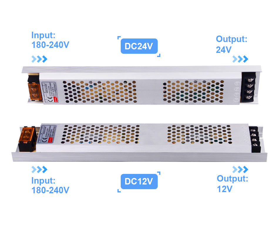 12/24V Netzteil für LEDs, extra flach