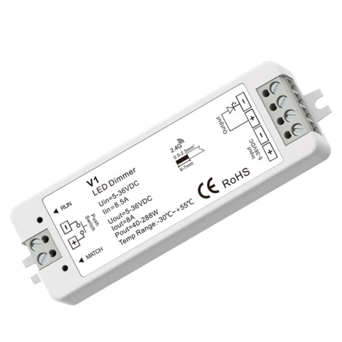 LED RF-Dimmer 5-36VDC, 8A