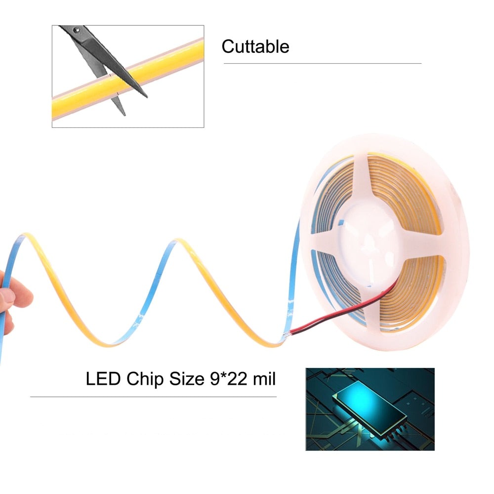 Extra schmaler COB LED-Strip 5mm