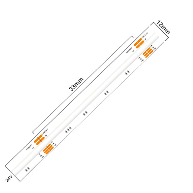 24V COB RGBW LED Streifen 5m mit 840 LEDs/m