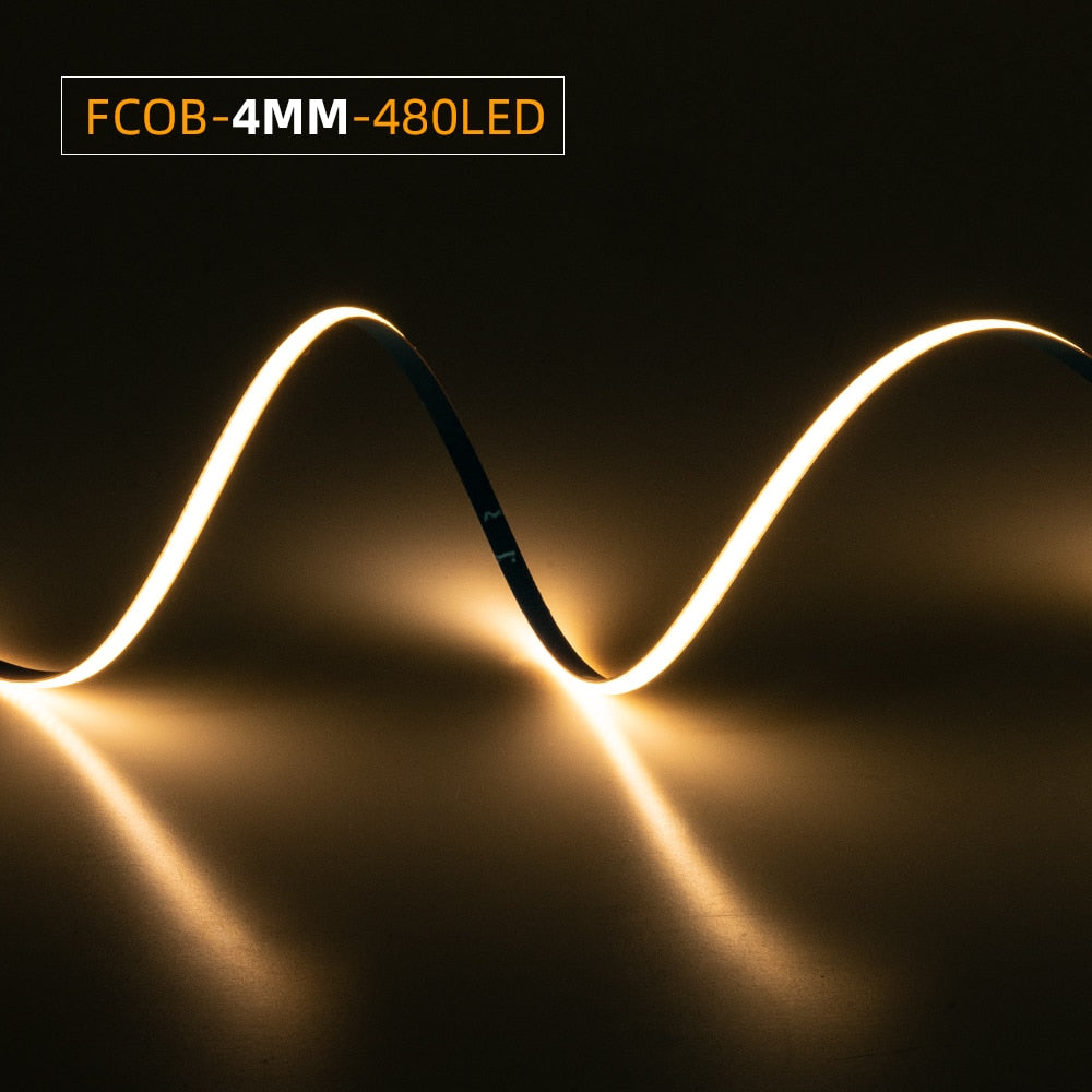 4mm COB LED-Strip mit 480 LEDs/m 12/24V