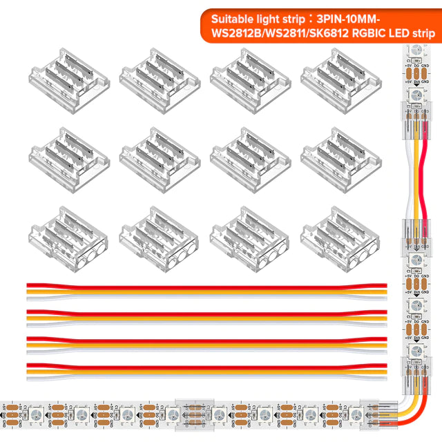 Verschiedene LED Konnektoren für 3-Pin LED-Stripes