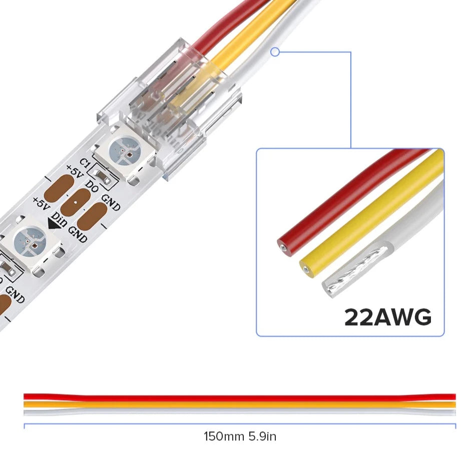 Verschiedene LED Konnektoren für 3-Pin LED-Stripes