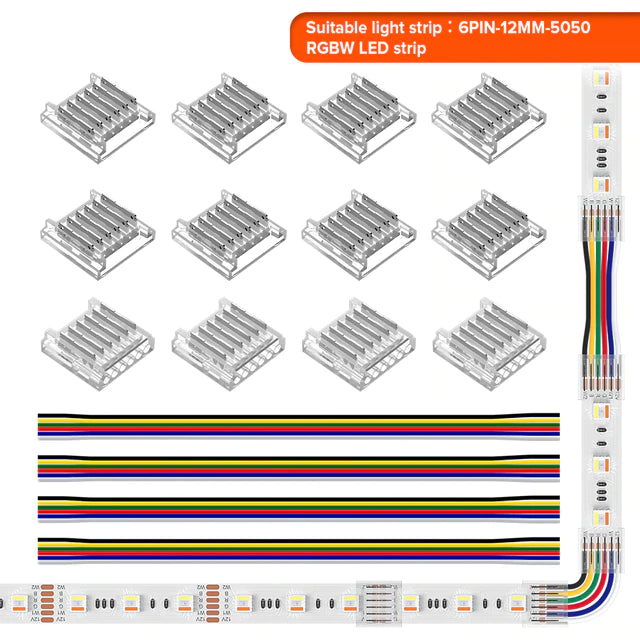 Verschiedene LED Konnektoren für 6-Pin LED-Stripes