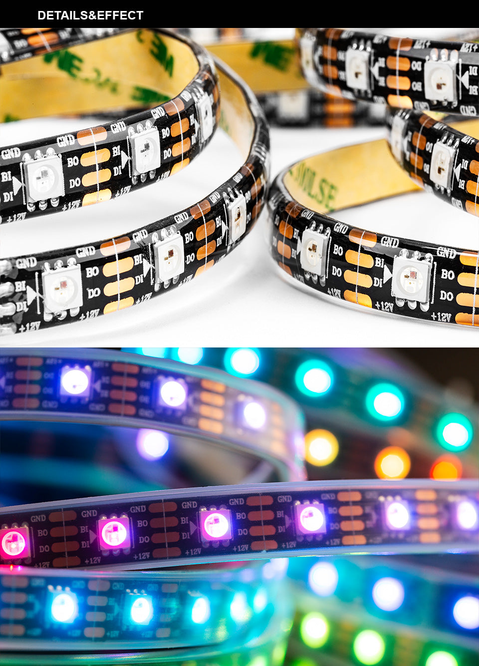 WS2815 12V LED-Stripe mit redundanter Datenleitung