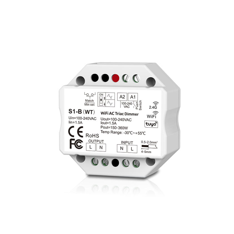 1CH*1.5A WiFi-RF AC Triac Dimmer